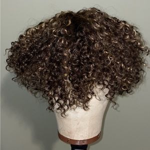 Curly human hair wig
